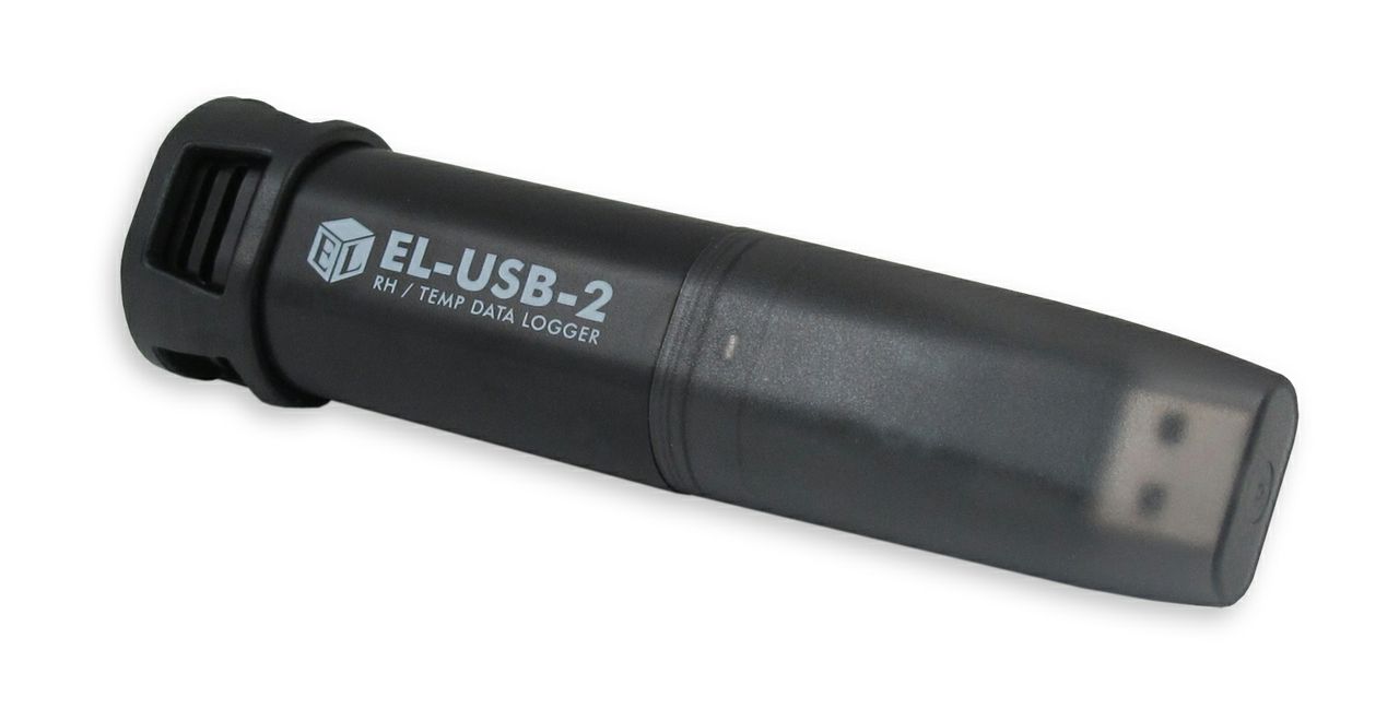 EL-USB-2 : 자기온습도계(自記溫濕度計), USB 를 이용하는 휴대용 온습도계, 온습도 데이터 로거, 온도범위 : - 35 + 80 ℃, 습도범위 : 0 ~ 100%