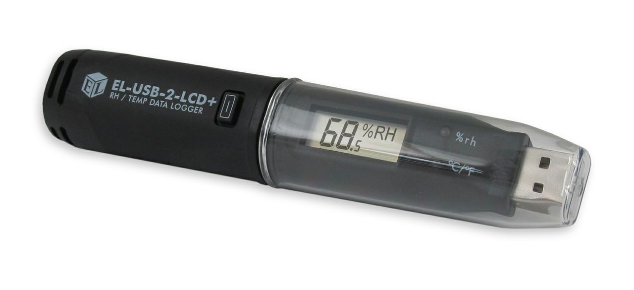 EL-USB-2-LCD+ : 자기온습도계(自記溫濕度計) LCD형, LCD가 부착된 자기온습도계(自記溫濕度計) EL-USB-2-LCD+, 온도범위 : - 35 + 80 ℃ 정확도 ±0.3℃, 습도범위 : 0 ~ 100%RH 정확도 ±2.0%RH